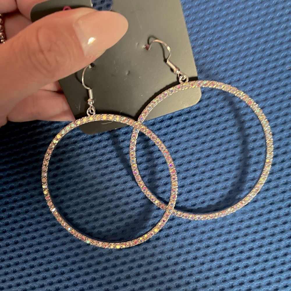 Iridescent Hoop Earrings